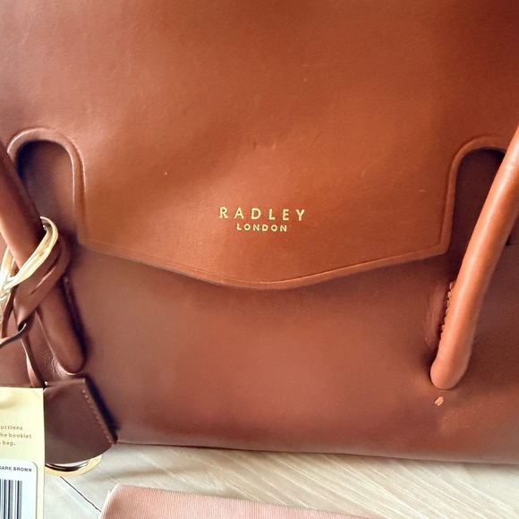 RADLEY LONDON Apsley Road Medium Flapover Tote - Dark Brown - Picture 9 of 10